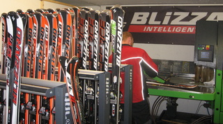 Testování lyží - servis 