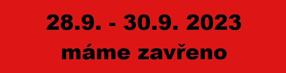 Zavřeno 28.9.-30.9.